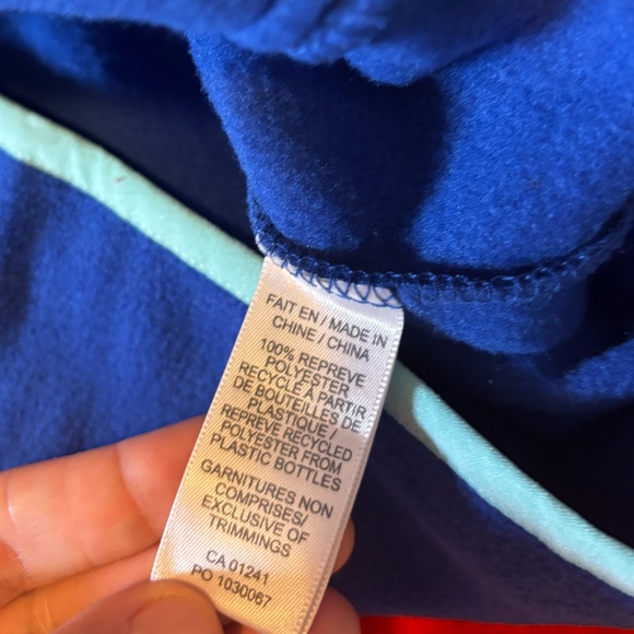 Blue half-button polar fleece pullover sweater NWT - Picture 11 of 12